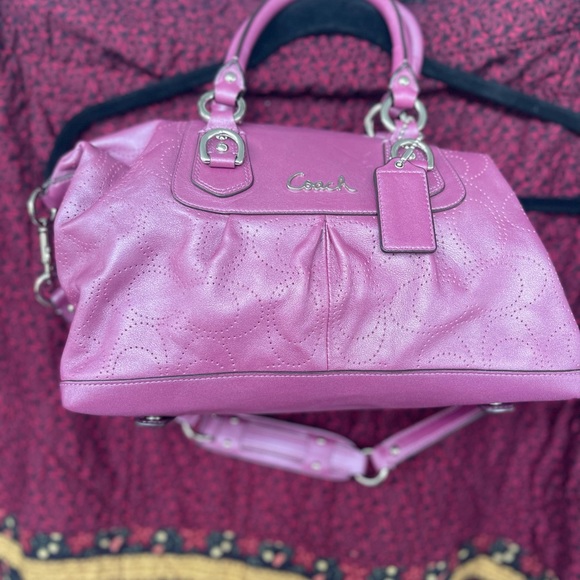 Coach Mauve Leather bag Satchel Shoulder bag - Picture 6 of 8